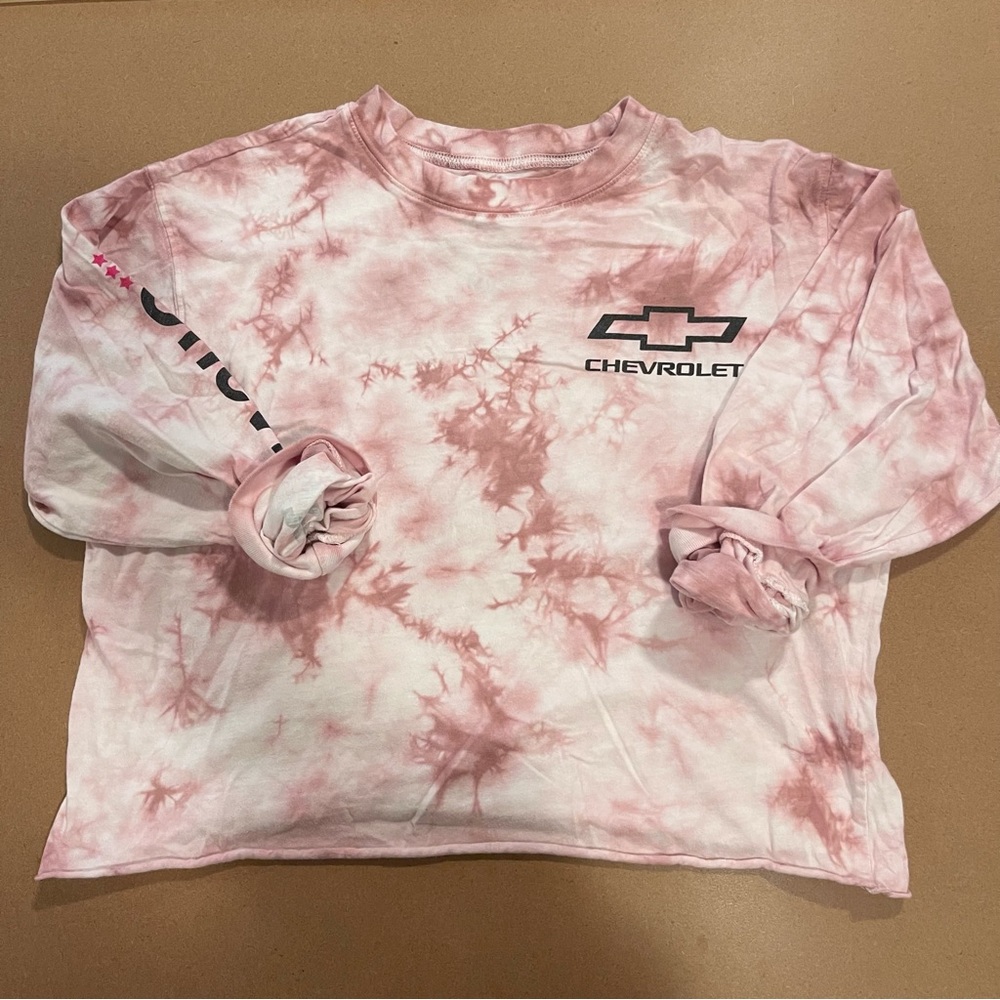 Vintage Style Chevrolet Long Sleeve Tie Dye Graphic Tee